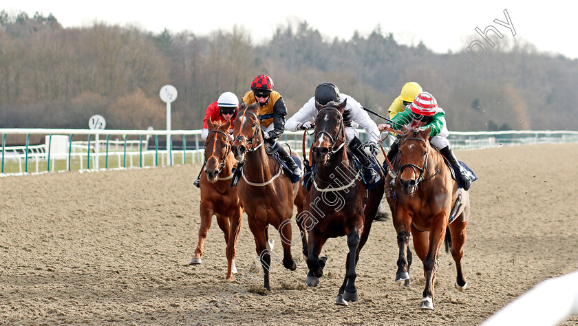 Crackling-0001 
 CRACKLING (2nd right, Ryan Moore) beats APEX KING (right) in The Bombardier British Hopped Amber Beer Handicap
Lingfield 13 Feb 2021 - Pic Steven Cargill / Racingfotos.com