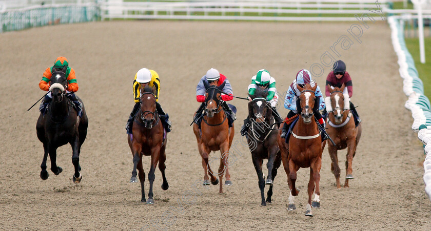 Stay-Classy-0003 
 STAY CLASSY (right, Angus Villiers) beats VISIONARA (2nd left) and KWELA (2nd right) in The Ladbrokes Home Of The Odds Boost Fillies Handicap
Lingfield 11 Dec 2019 - Pic Steven Cargill / Racingfotos.com