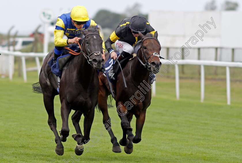 Zina-Colada-0003 
 ZINA COLADA (left, Benoit de la Sayette) beats INANNA (right) in The Friary Farm Caravan Park Fillies Handicap
Yarmouth 19 Sep 2023 - Pic Steven Cargill / Racingfotos.com