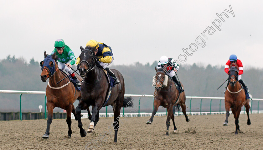 Dutiful-Son-0001 
 DUTIFUL SON (Oisin Murphy) beats POUR LA VICTOIRE (left) in The Betway Claiming Stakes Lingfield 12 Jan 2018 - Pic Steven Cargill / Racingfotos.com