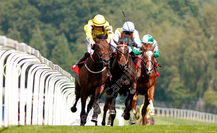 Just-Hubert-0003 
 JUST HUBERT (left, Tom Marquand) beats BUCKMAN TAVERN (right, Nicola Currie) in The Young Stayers Handicap 
Sandown 25 Jul 2019 - Pic Steven Cargill / Racingfotos.com