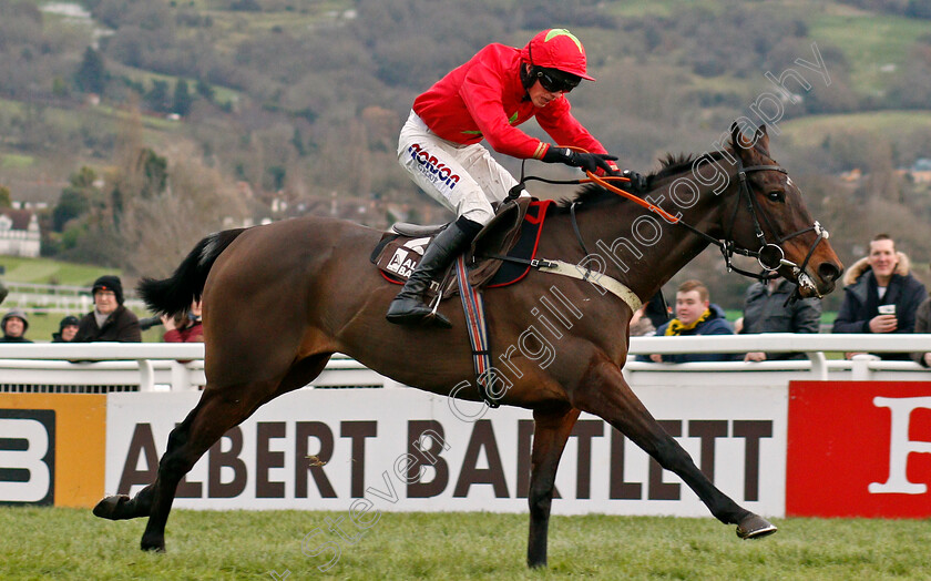 Kilbricken-Storm-0002 
 KILBRICKEN STORM (Harry Cobden) wins The Albert Bartlett Novices Hurdle Cheltenham 16 Dec 2017 - Pic Steven Cargill / Racingfotos.com