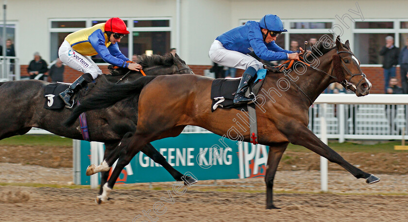 Oasis-Charm-0003 
 OASIS CHARM (William Buick) wins The totequadpot Races 3 to 6 Handicap Chelmsford 6 Apr 2018 - Pic Steven Cargill / Racingfotos.com