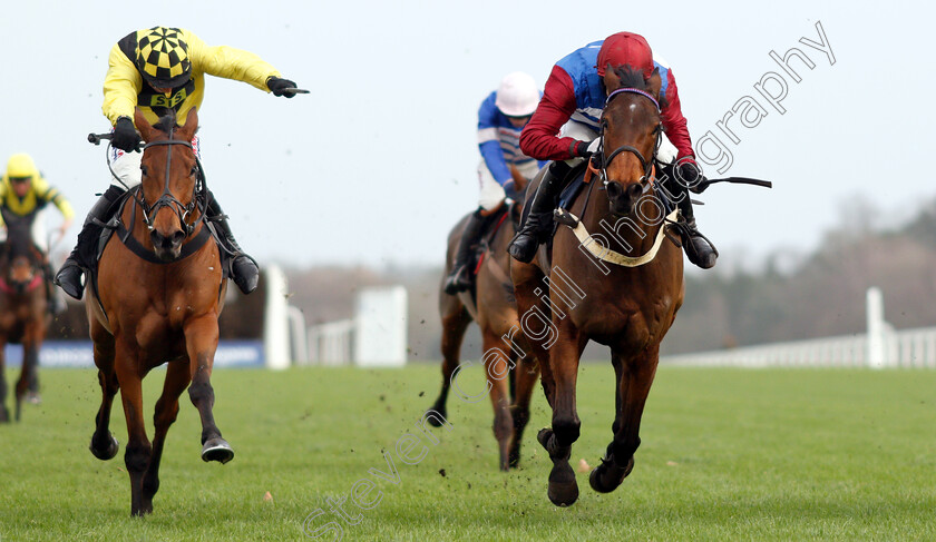 Azzerti-0003 
 AZZERTI (right, Wayne Hutchinson) beats GORTROE JOE (left) in The Bet With Ascot Novices Limited Handicap Chase
Ascot 21 Dec 2018 - Pic Steven Cargill / Racingfotos.com