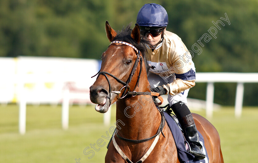 Dramatic-Sands-0001 
 DRAMATIC SANDS (Hollie Doyle) before winning The Bettingsites.ltd.uk Median Auction Maiden Stakes
Chepstow 2 Jul 2019 - Pic Steven Cargill / Racingfotos.com