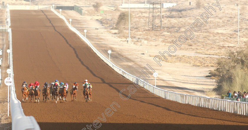 Nizaal-0001 
 NIZAAL (2nd left, Pat Cosgrave) wins The Al Hudaiba Contracting LLC Maiden
Jebel Ali 11 Jan 2019 - Pic Steven Cargill / Racingfotos.com