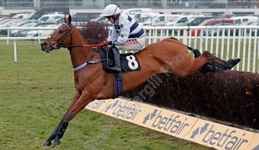 Indy-Five-0003 
 INDY FIVE (Trevor Whelan) wins The Betfair Each Way Edge Novices Limited Handicap Chase Newbury 10 Feb 2018 - Pic Steven Cargill / Racingfotos.com