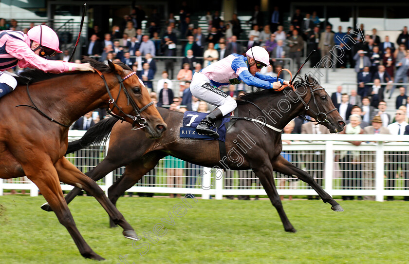 Simply-Breathless-0005 
 SIMPLY BREATHLESS (Jason Watson) wins The Ritz Club EBF Breeders Series Fillies Handicap
Ascot 8 Sep 2018 - Pic Steven Cargill / Racingfotos.com