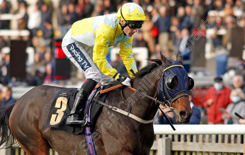 Solo-Saxophone-0007 
 SOLO SAXOPHONE (Paul Mulrennan) wins The 888sport What's Your Thinking Handicap
Newmarket 29 Oct 2021 - Pic Steven Cargill / Racingfotos.com