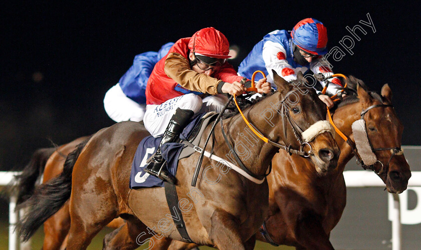 Athmad-0003 
 ATHMAD (left, Luke Morris) beats SHA LA LA LA LEE (right) in The Heed Your Hunch At Betway Handicap
Wolverhampton 5 Dec 2020 - Pic Steven Cargill / Racingfotos.com