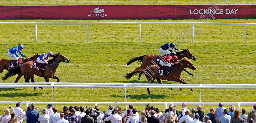 Rhododendron-0007 
 RHODODENDRON (farside, Ryan Moore) beats LIGHTNING SPEAR (nearside) in The Al Shaqab Lockinge Stakes Newbury 19 May 2018 - Pic Steven Cargill / Racingfotos.com