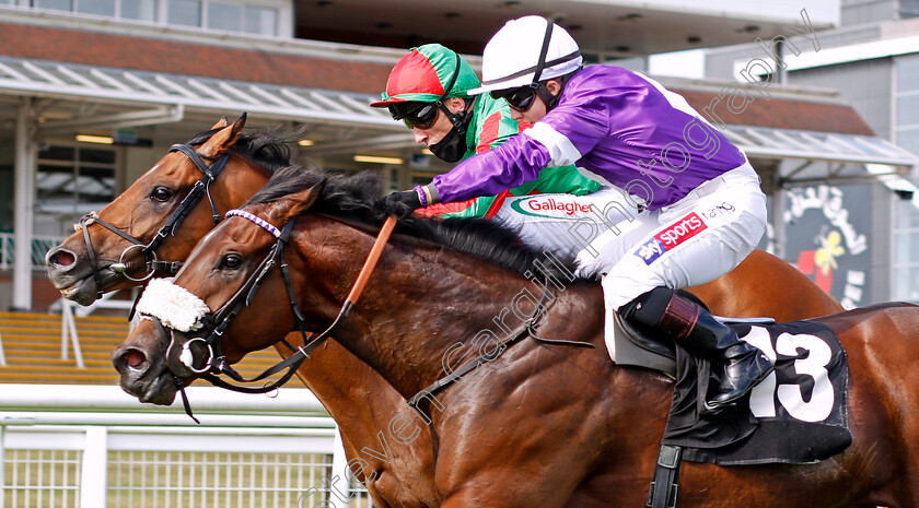 Karibana-0003 
 KARIBANA (farside, Shane Kelly) beats INHALATION (nearside) in The Cash Out At bet365 Handicap
Newbury 19 Jul 2020 - Pic Steven Cargill / Racingfotos.com