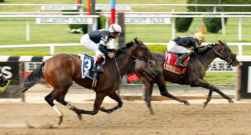 Maryanorginger-0004 
 MARYANORGINGER (Jorge Vargas) beats PERFECT ALIBI (left) in The Astoria Stakes
Belmont Park USA 6 Jun 2019 - Pic Steven Cargill / Racingfotos.com