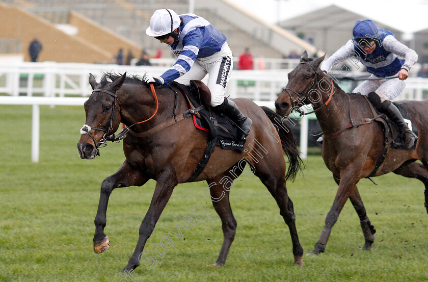 Frodon-0007 
 FRODON (Bryony Frost) wins The Caspian Caviar Gold Cup Handicap Chase
Cheltenham 15 Dec 2018 - Pic Steven Cargill / Racingfotos.com