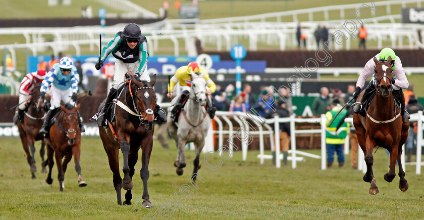 Altior-0001 
 ALTIOR (left, Nico de Boinville) beats MIN (right) in The Betway Queen Mother Champion Chase Cheltenham 14 Mar 2018 - Pic Steven Cargill / Racingfotos.com