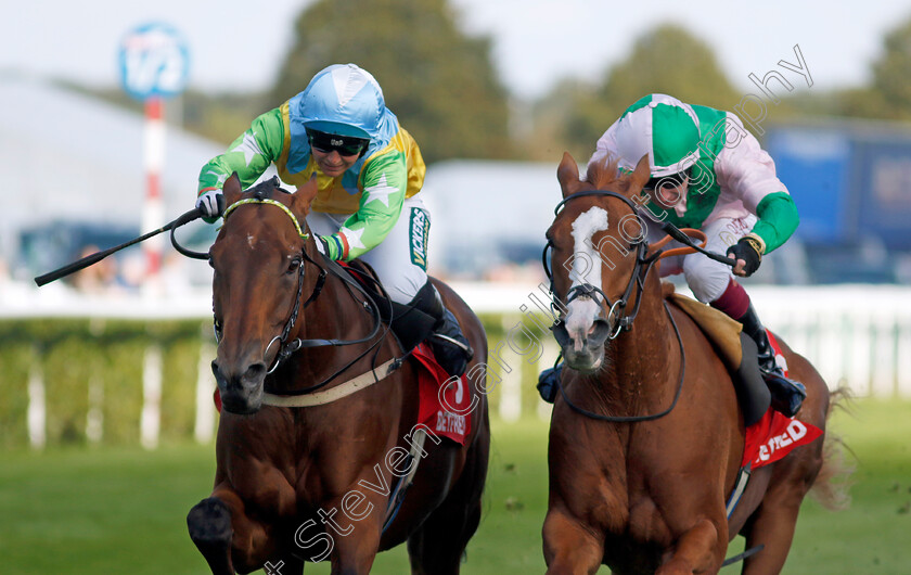 Faylaq-0002 
 FAYLAQ (left, Amie Waugh) beats SUBSEQUENT (right) in The Betfred Mallard Handicap
Doncaster 13 Sep 2024 - Pic Steven Cargill / Racingfotos.com