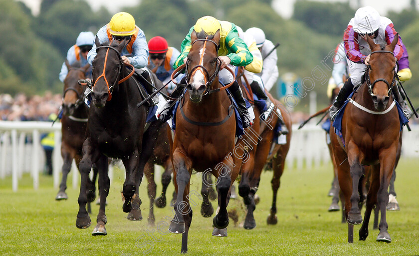 Recon-Mission-0006 
 RECON MISSION (Robert Winston) beats MAGICAL WISH (left) and COSMIC LAW (right) in The Pavers Foundation Catherine Memorial Sprint Handicap
York 15 Jun 2019 - Pic Steven Cargill / Racingfotos.com