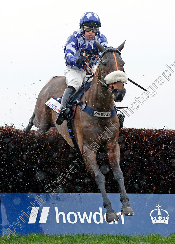 Does-He-Know-0003 
 DOES HE KNOW (David Bass) wins The Bateaux London Reynoldstown Novices Chase
Ascot 19 Feb 2022 - Pic Steven Cargill / Racingfotos.com