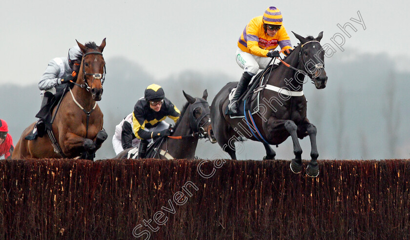 Gold-Present-0002 
 GOLD PRESENT (Nico de Boinville) wins The Sir Peter O'Sullevan Memorial Handicap Chase Newbury 2 Dec 2017 - Pic Steven Cargill / Racingfotos.com