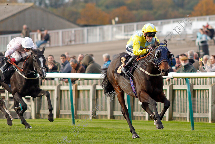 Solo-Saxophone-0003 
 SOLO SAXOPHONE (Paul Mulrennan) wins The 888sport What's Your Thinking Handicap
Newmarket 29 Oct 2021 - Pic Steven Cargill / Racingfotos.com