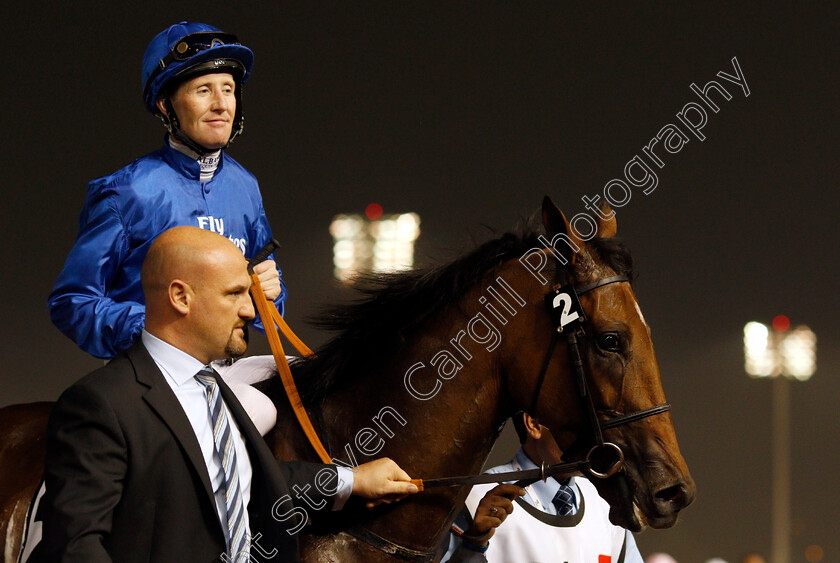 Promising-Run-0010 
 PROMISING RUN (Pat Cosgrave) after The Cape Verdi Stakes Meydan 25 Jan 2018 - Pic Steven Cargill / Racingfotos.com