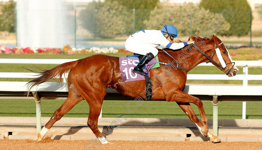 Sun-Hat-0005 
 SUN HAT (Mike Smith) wins The International Jockeys Challenge Handicap Round2
King Abdulaziz Racetrack, Riyadh, Saudi Arabia 28 Feb 2020 - Pic Steven Cargill / Racingfotos.com