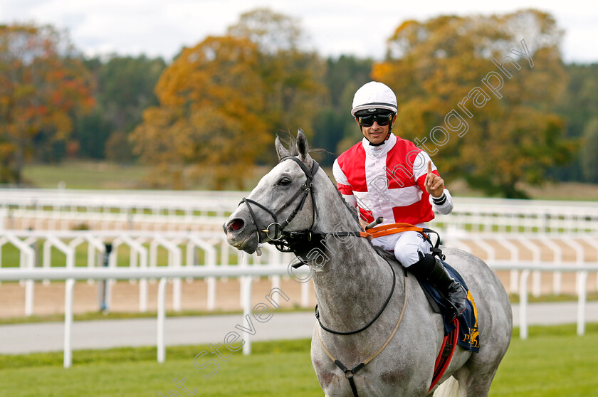 Duca-Di-Como-0006 
 DUCA DI COMO (Elione Chaves) winner of The Tattersalls Nickes Minneslopning
Bro Park, Sweden 18 Sep 2022 - Pic Steven Cargill / Racingfotos.com