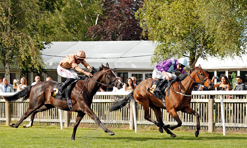 Rum-Cocktail-0003 
 RUM COCKTAIL (Adam Kirby) beats SENSE OF DUTY (left) in The Rich Energy Fillies Novice Stakes
Newmarket 6 Aug 2021 - Pic Steven Cargill / Racingfotos.com