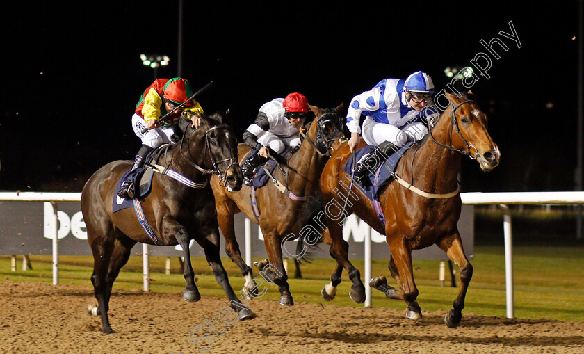 Butterfield-0001 
 BUTTERFIELD (Eoin Walsh) beats TULANE (left) in The Betway Casino Handicap
Wolverhampton 19 Dec 2019 - Pic Steven Cargill / Racingfotos.com