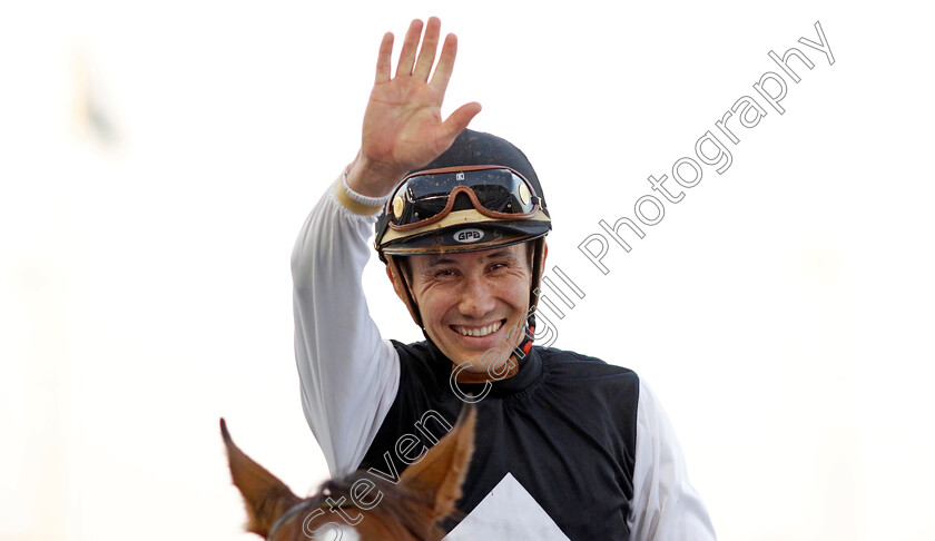 Bauyrzhan-Murzabayev-0001 
 Bauyrzhan Murzabayev after winning The International Jockeys Challenge R3 on Hapipi Go Lucky
King Abdulziz Racecourse, Kingdom of Saudi Arabia, 24 Feb 2023 - Pic Steven Cargill / Racingfotos.com