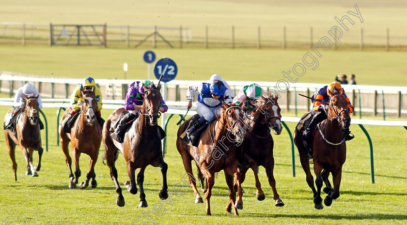 Turntable-0002 
 TURNTABLE (right, Callum Shepherd) beats FIREWORKS (left) ANANYA (2nd left) and CELTIC ART (2nd right) in The Unibet Handicap
Newmarket 24 Sep 2021 - Pic Steven Cargill / Racingfotos.com