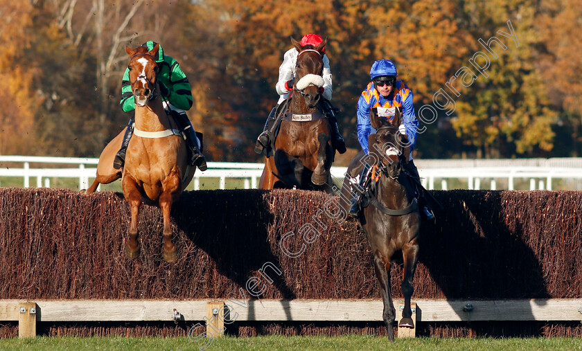 Chianti-Classico-0001 
 CHIANTI CLASSICO (centre, David Bass) beats SCRUM DIDDLY (right) and LLANDINABO LAD (left) in The Royal Ascot Racing Club Novices Limited Handicap Chase
Ascot 25 Nov 2023 - Pic Steven Cargill / Racingfotos.com