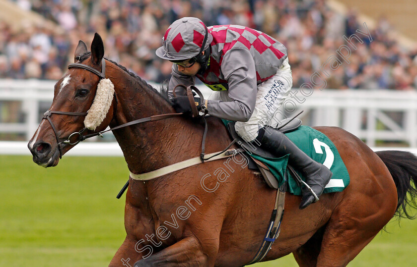 Barel-Of-Laughs-0009 
 BAREL OF LAUGHS (Alex Edwards) wins The Timico Mixed Open Gold Cup Final Hunters Chase Cheltenham 4 May 2018 - Pic Steven Cargill / Racingfotos.com