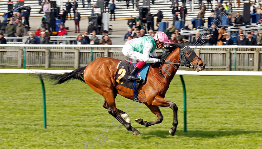 Covey-0003 
 COVEY (Frankie Dettori) wins The Alex Scott Maiden Stakes
Newmarket 18 Apr 2023 - Pic Steven Cargill / Racingfotos.com