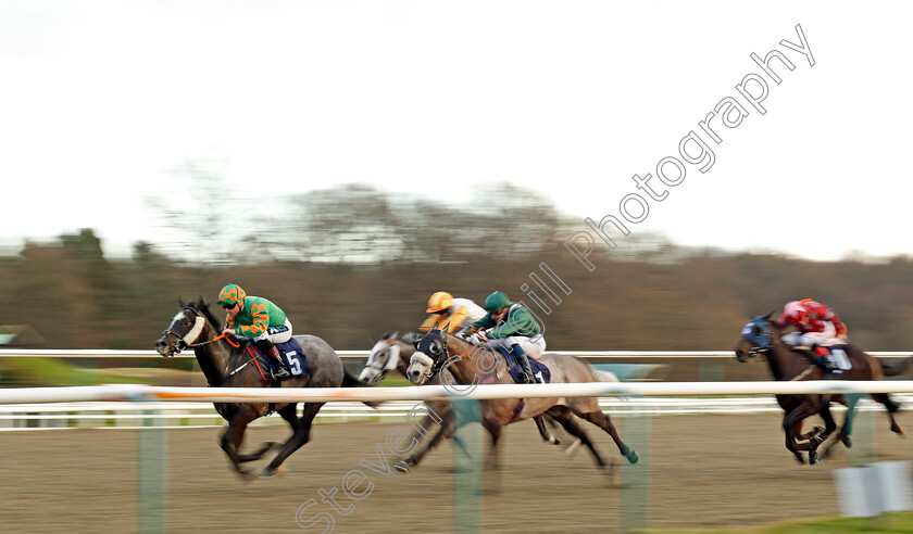 Something-Lucky-0002 
 SOMETHING LUCKY (centre, Alistair Rawlinson) beats BLASTOFMAGIC (left) in The Betway Sprint Handicap Lingfield 10 Jan 2018 - Pic Steven Cargill / Racingfotos.com