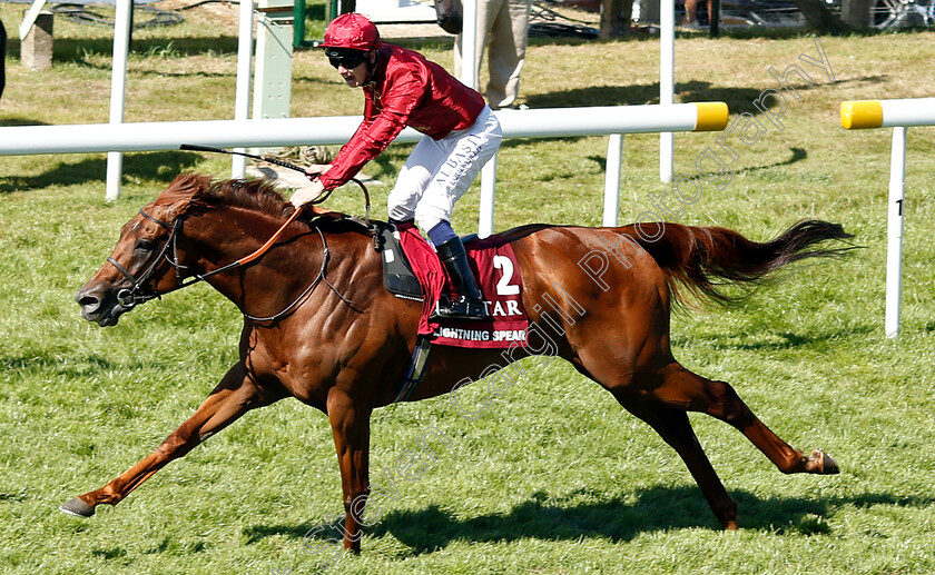 Lightning-Spear-0011 
 LIGHTNING SPEAR (Oisin Murphy) wins The Qatar Sussex Stakes
Goodwood 1 Aug 2018 - Pic Steven Cargill / Racingfotos.com