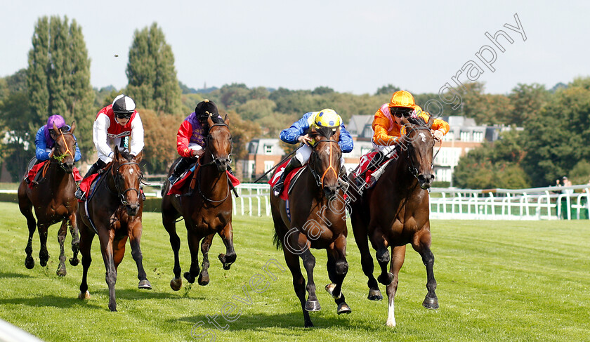 Rajinsky-0001 
 RAJINSKY (right, Richard Kingscote) beats WALKINTHESAND (centre) in The Bet & Watch At 188bet.co.uk EBF Maiden Stakes Div1
Sandown 31 Aug 2018 - Pic Steven Cargill / Racingfotos.com