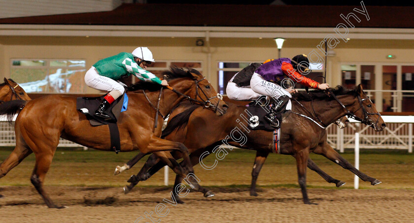 Companionship-0007 
 COMPANIONSHIP (Tom Marquand) beats MS GANDHI (left) in The EBF Fillies Novice Stakes
Chelmsford 27 Nov 2020 - Pic Steven Cargill / Racingfotos.com