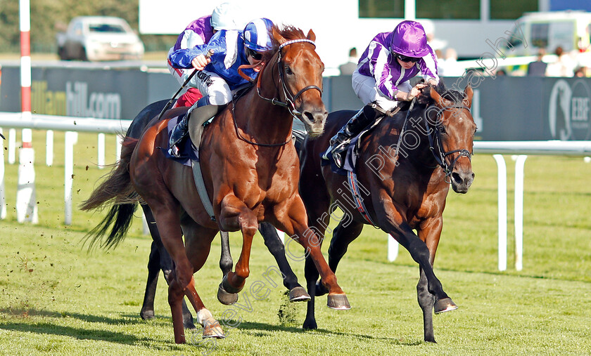 Molatham-0001 
 MOLATHAM (Jim Crowley) beats WICHITA (right) in The Weatherbys Global Stallions App Flying Scotsman Stakes
Doncaster 13 Sep 2019 - Pic Steven Cargill / Racingfotos.com