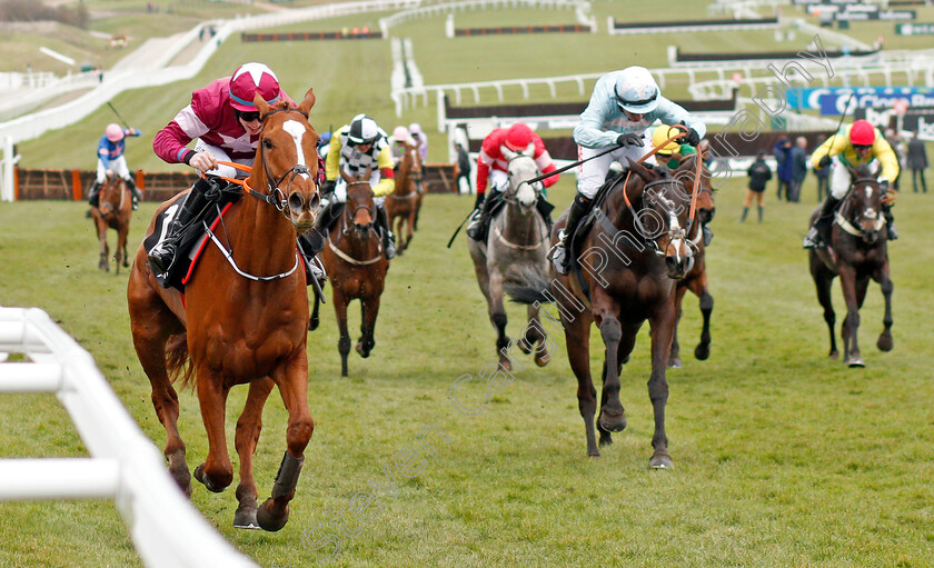 Samcro-0006 
 SAMCRO (Jack Kennedy) wins The Ballymore Novices Hurdle Cheltenham 14 Mar 2018 - Pic Steven Cargill / Racingfotos.com