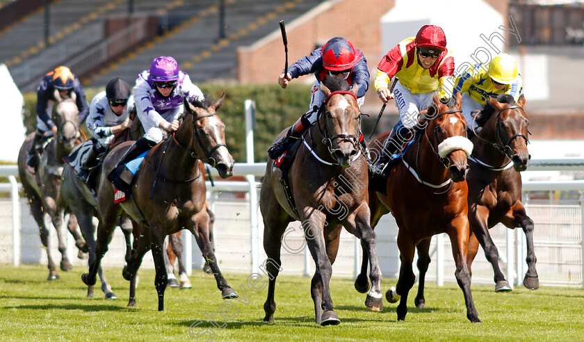 Steel-Bull-0002 
 STEEL BULL (centre, Colin Keane) beats BEN MACDUI (2nd right) in The Markel Insurance Molecomb Stakes
Goodwood 29 Jul 2020 - Pic Steven Cargill / Racingfotos.com