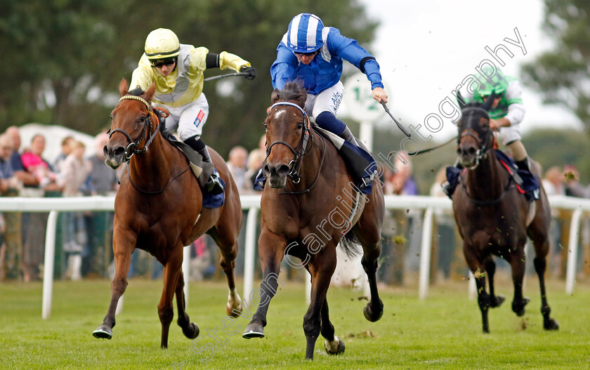 Tarhib-0003 
 TARHIB (Jim Crowley) beats ROMANTIC TIME (left) in The Bob Hunt's Race Day Fillies Handicap
Yarmouth 13 Sep 2022 - Pic Steven Cargill / Racingfotos.com