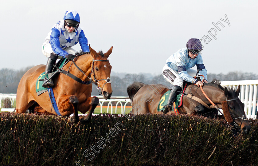 Annie-Mc-0004 
 ANNIE MC (left, Jonjo O'Neill Jr) beats IF YOU SAY RUN (right, Bryony Frost) in The tote Placepot First Bet Of The Day EBF Mares Novices Chase
Bangor-On-Dee 7 Feb 2020 - Pic Steven Cargill / Racingfotos.com