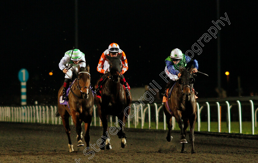 Beauty-Stone-0003 
 BEAUTY STONE (right, Hollie Doyle) beats RUBY RED EMPRESS (left) and TORBELLINO (centre) in The Unibet Extra Place Offers Every Day Fillies Handicap
Kempton 3 Feb 2021 - Pic Steven Cargill / Racingfotos.com