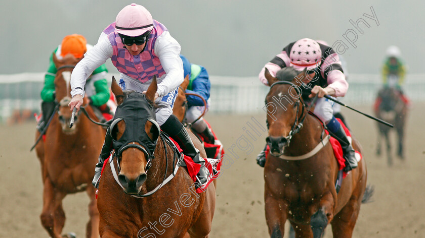 Constantino-0006 
 CONSTANTINO (Paul Hanagan) wins The Play For Free At sunbets.co.uk/vegas Handicap Lingfield 3 Mar 2018 - Pic Steven Cargill / Racingfotos.com