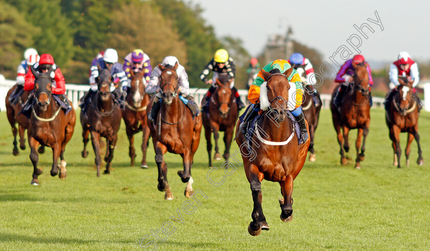 Gamesters-Icon-0003 
 GAMESTERS ICON (Megan Nicholls) wins The Nailsea Electrical Kitchen And Appliance Fillies Handicap
Bath 16 Oct 2019 - Pic Steven Cargill / Racingfotos.com