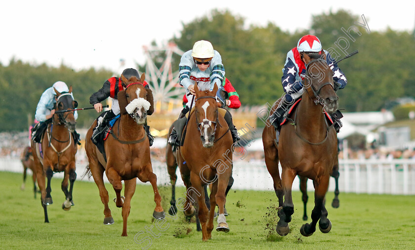 Precisely-0004 
 PRECISELY (right, Jim Crowley) wins The William Hill Extra Places Every Day Handicap
Goodwood 27 Aug 2022 - Pic Steven Cargill / Racingfotos.com