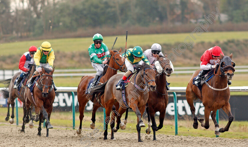 Crimewave-0002 
 CRIMEWAVE (Jack Mitchell) beats VOI (centre) in The Play 4 To Score At Betway Handicap as Martin Dwyer snatches up
Lingfield 4 Jan 2020 - Pic Steven Cargill / Racingfotos.com