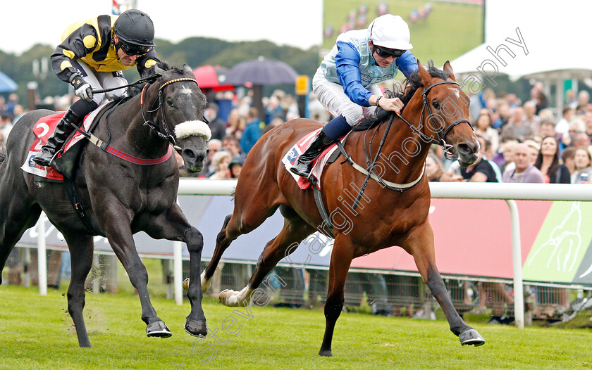 Owney-Madden-0005 
 OWNEY MADDEN (Rob Hornby) beats TROUBADOR (left) in The Sky Bet Nursery
York 21 Aug 2019 - Pic Steven Cargill / Racingfotos.com