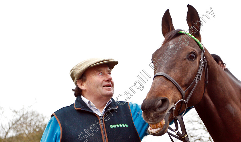 Buveur-D Air-0004 
 BUVEUR D'AIR with Nicky Henderson
Lambourn 18 Feb 2019 - Pic Steven Cargill / Racingfotos.com